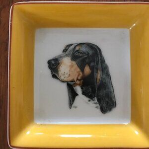 Hermes pair of dog and rabbit trays